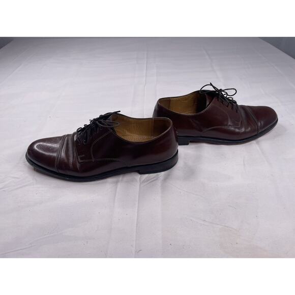 Cole Haan Caldwell Burgundy Leather Cap toe Oxfords Shoes Men's Size 9.5 - Picture 6 of 13